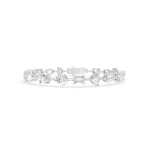 7.41 ctw Diamond Multishape Braclate 14K White Gold Tennis Bracelet